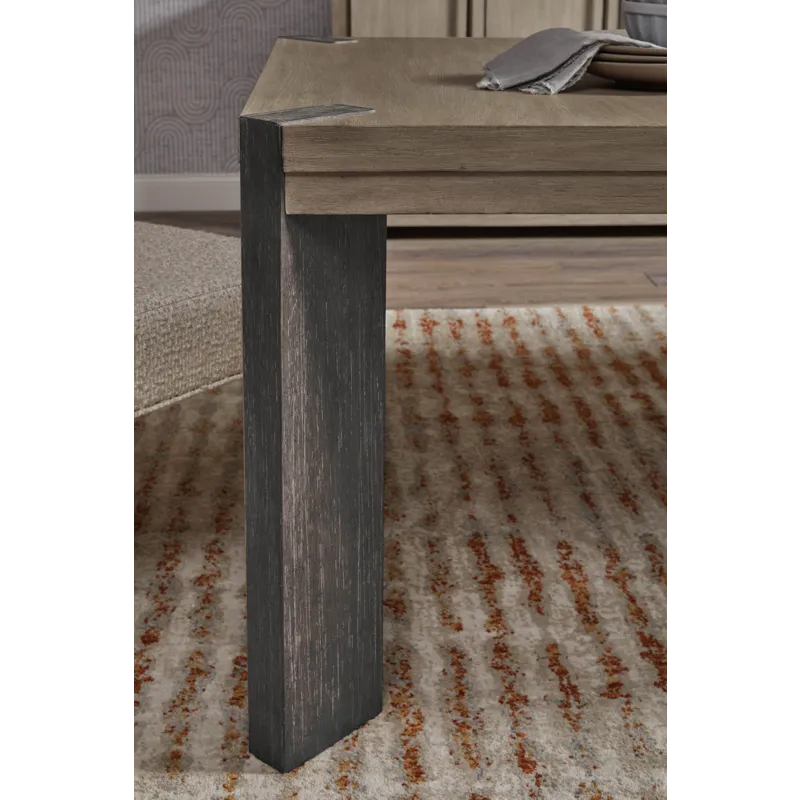 Anderson Park Moose Trail And Frontier Brown Leg Dining Table