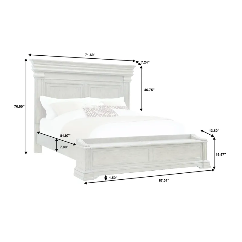 Madison Ridge Brown King Bed with Chest Footboard