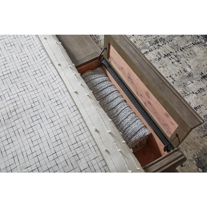 Madison Ridge Brown California King Bed with Chest Footboard