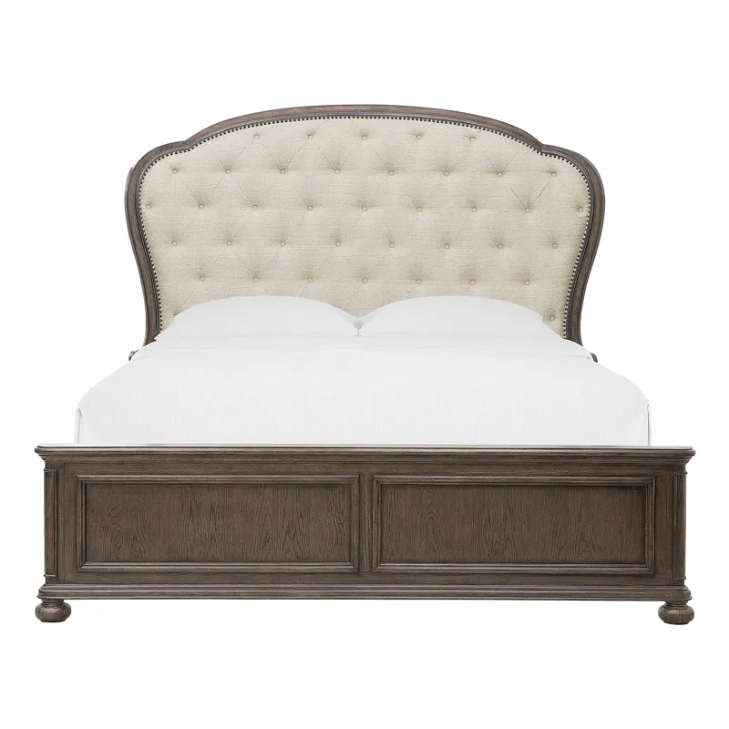 Saddle Creek Timber Brown Upholstered Bed