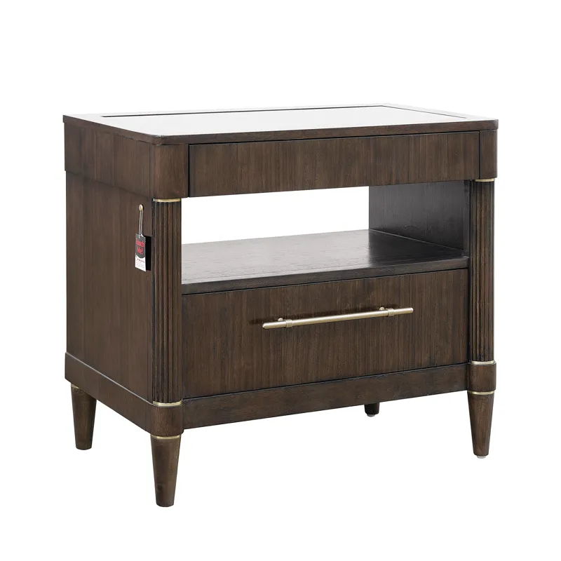 Asher Park Glass Top Bachelor\'s Chest