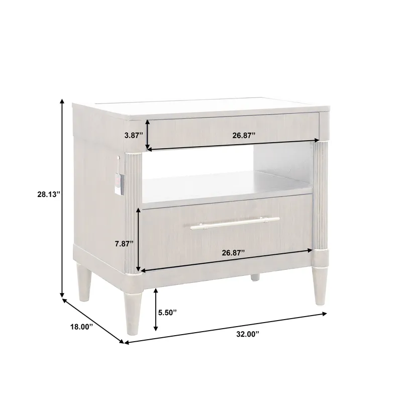 Asher Park Glass Top Bachelor\'s Chest