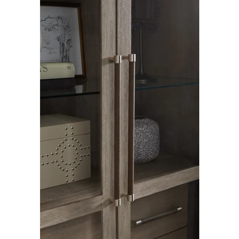 Anderson Park Moose Trail And Frontier Brown China Cabinet