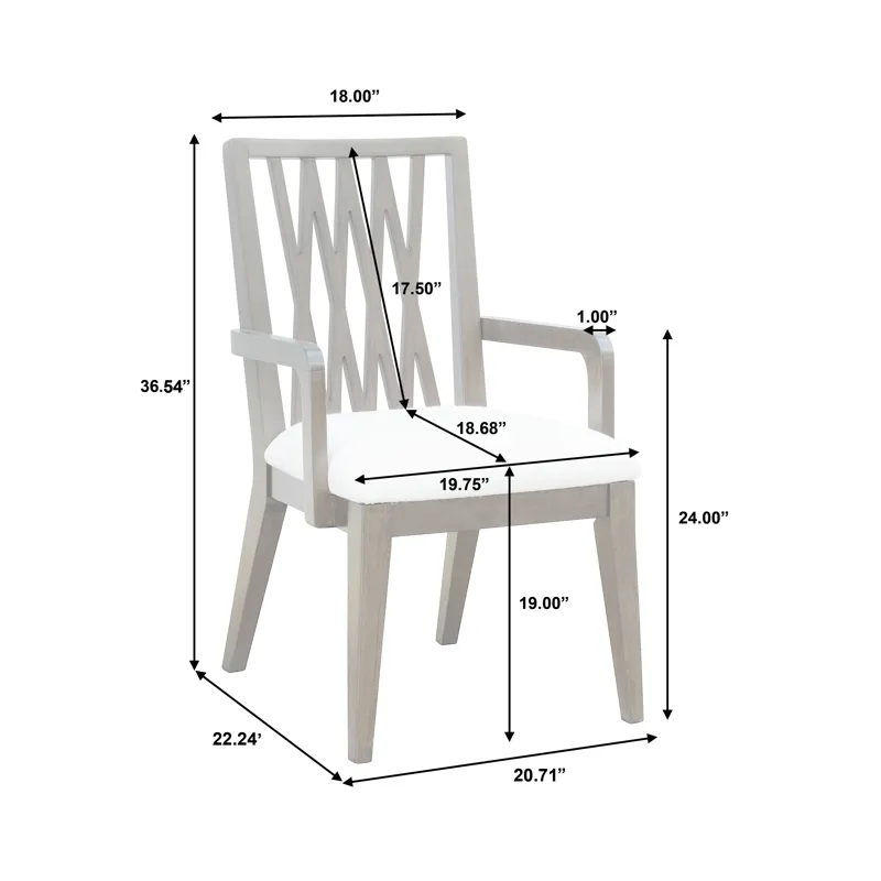 Asher Park Wood Back Arm Chair