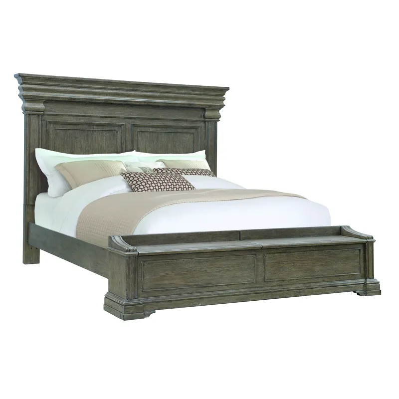 Madison Ridge Brown California King Bed with Chest Footboard