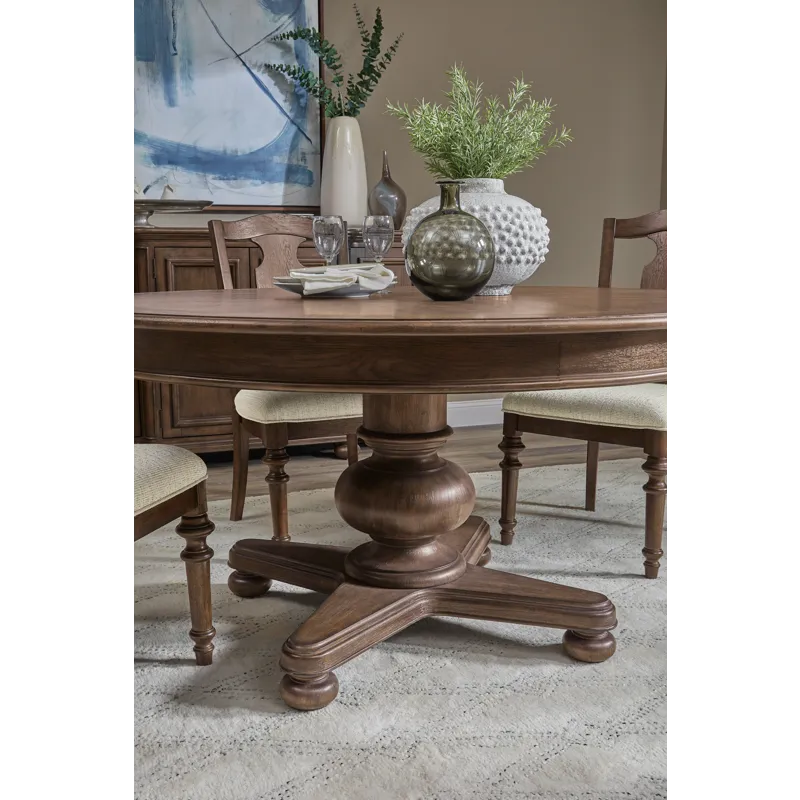 Saddle Creek Timber Brown Round Dining Table