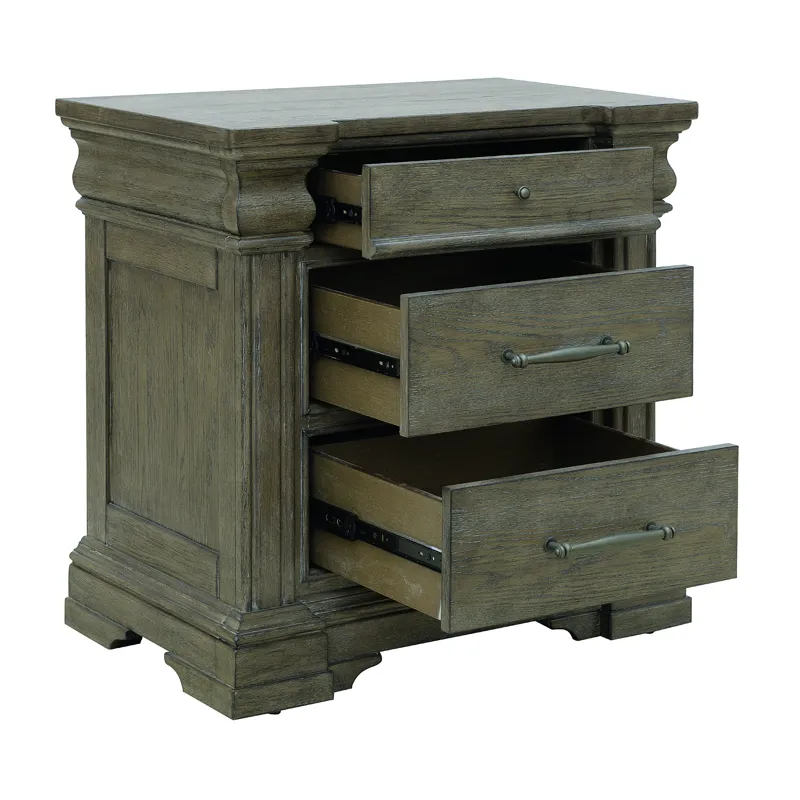 Madison Ridge Brown 3 Drawer Nightstand