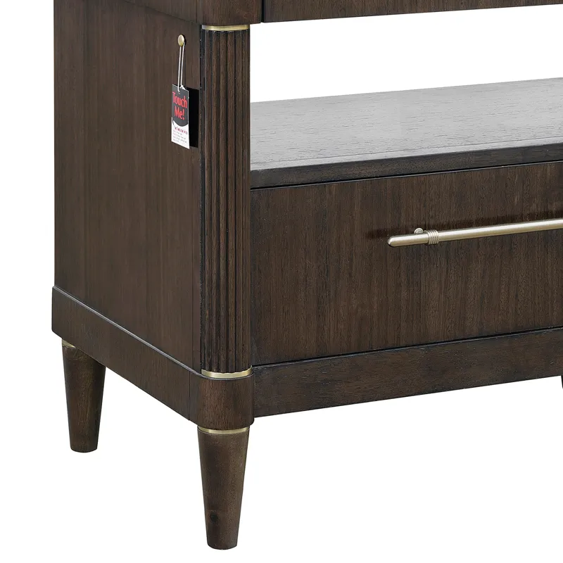 Asher Park Glass Top Bachelor\'s Chest