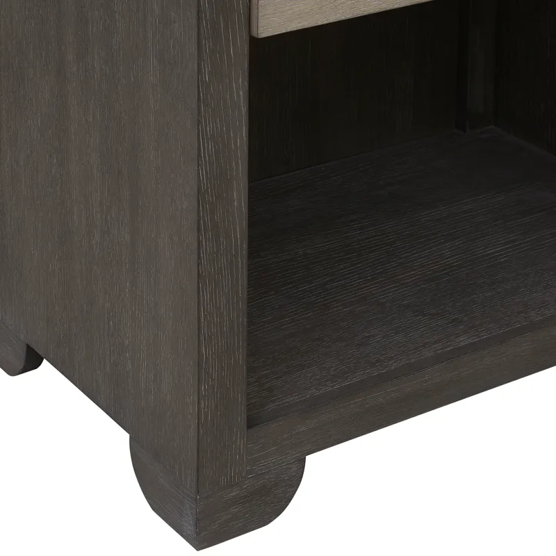 Anderson Park Moose Trail And Frontier Brown Open Nightstand