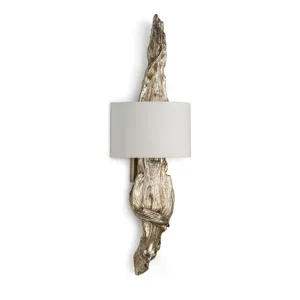 Driftwood Sconce (Ambered Silver Leaf)