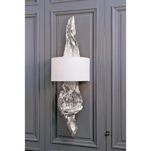 Driftwood Sconce (Ambered Silver Leaf)