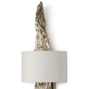 Driftwood Sconce (Ambered Silver Leaf)