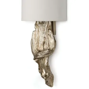 Driftwood Sconce (Ambered Silver Leaf)
