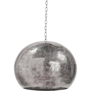 Pierced Metal Sphere Pendant (Polished Nickel)