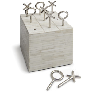 Tic Tac Toe Block (White Bone)
