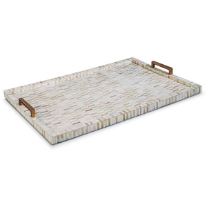 Multi-Tone Bone and Brass Tray