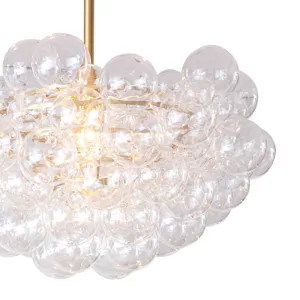 Bubbles Chandelier (Clear) Natural Brass
