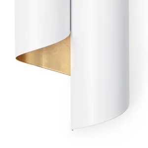 Folio Sconce (White and Gold)