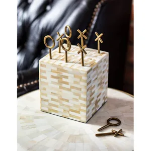Tic Tac Toe Block (Multi-Tone Bone)