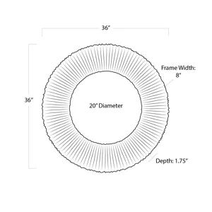 Slate Mirror Round (Natural)