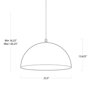 Peridot Outdoor Pendant Large (Black)