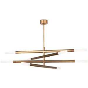 Wick Chandelier (Natural Brass)