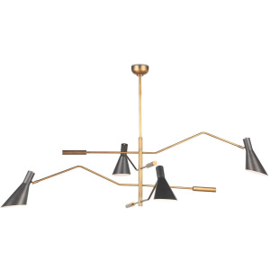 Spyder Chandelier (Blackened Brass and Natural Brass)