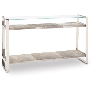 Andres Hair on Hide Console Large (Polished Nickel)