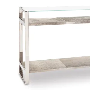 Andres Hair on Hide Console Large (Polished Nickel)