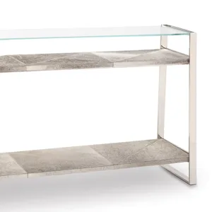 Andres Hair on Hide Console Large (Polished Nickel)