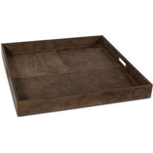 Derby Square Leather Tray