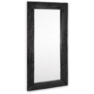 Ash Reclaimed Wood Frame Mirror (Black)