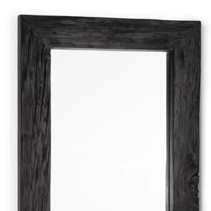 Ash Reclaimed Wood Frame Mirror (Black)