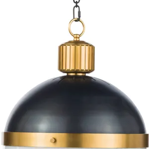 Otis Pendant Large (Blackened and Natural Brass)
