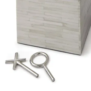 Tic Tac Toe Block (White Bone)