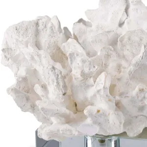 Flower Coral On Crystal Base (White)