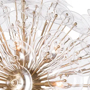 Poppy Glass Chandelier Large (Clear)