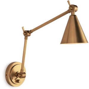 Sal Task Sconce (Natural Brass)