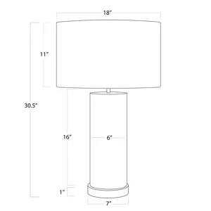 Andres Column Table Lamp (Grey)