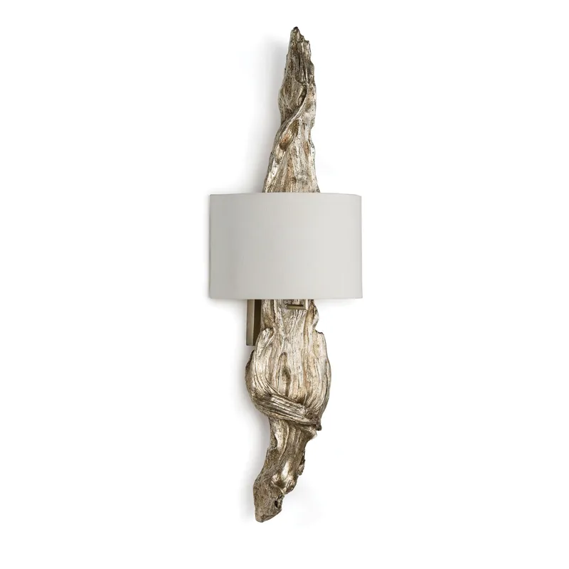 Driftwood Sconce (Ambered Silver Leaf)
