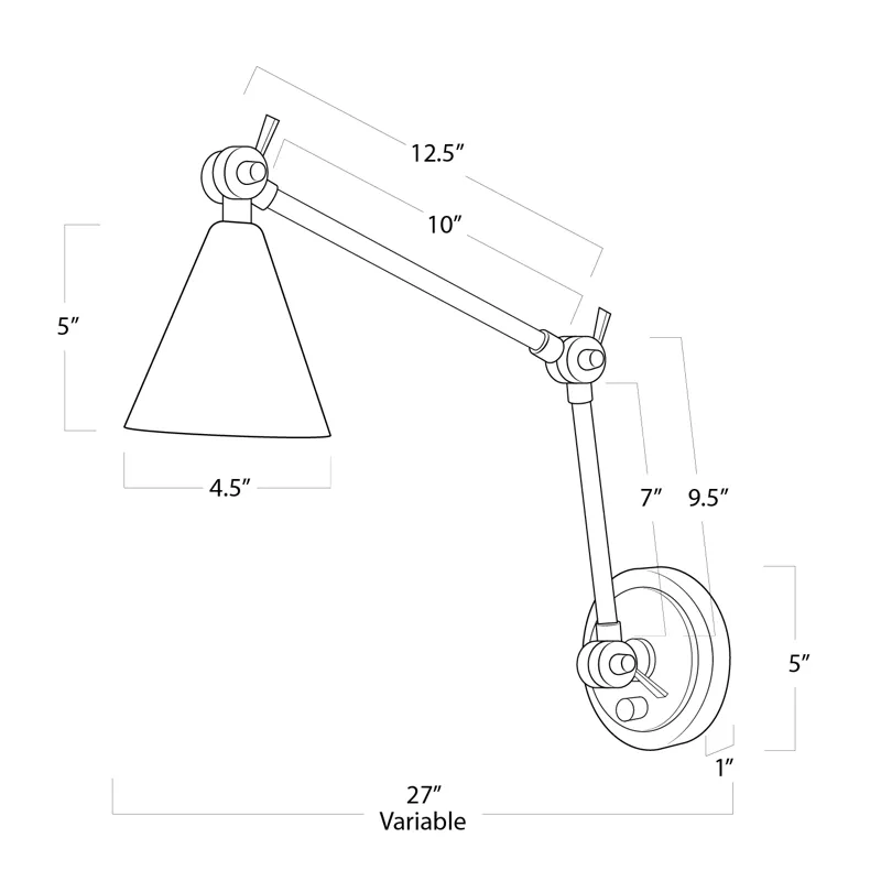 Sal Task Sconce (Polished Nickel)