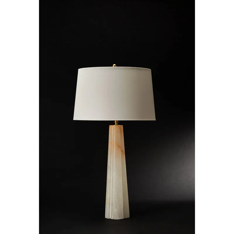Quatrefoil Alabaster Table Lamp Large