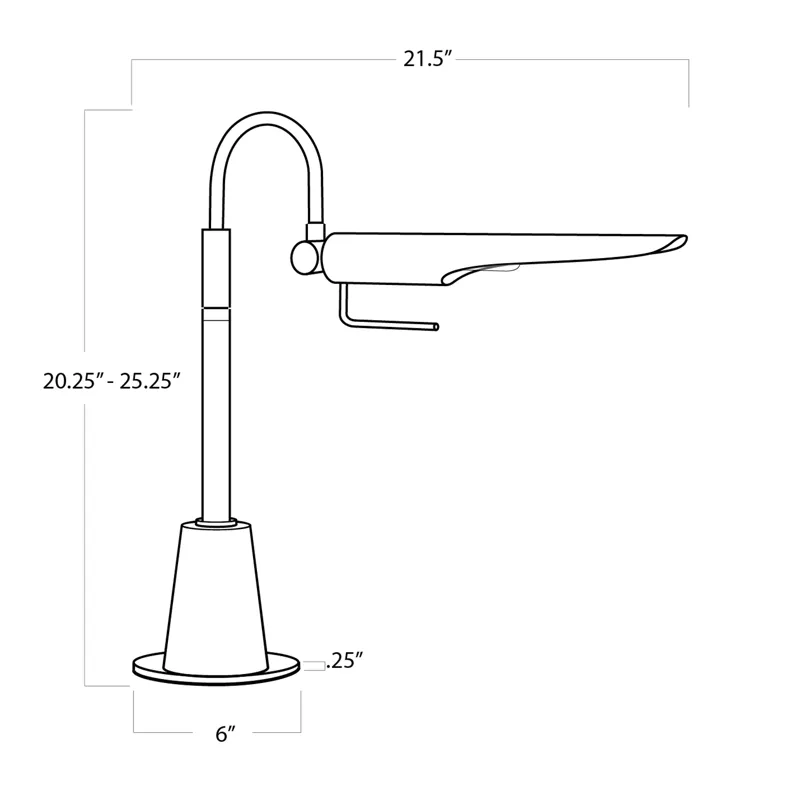 Raven Task Lamp (Natural Brass)