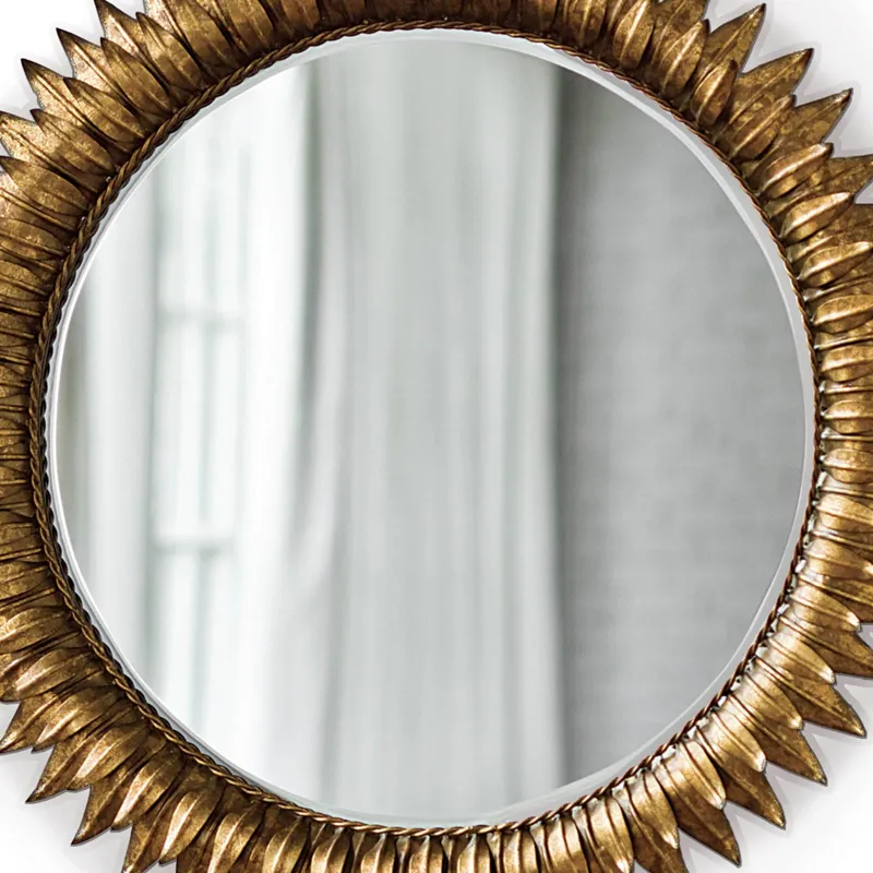 Sun Flower Mirror Small (Antique Gold)