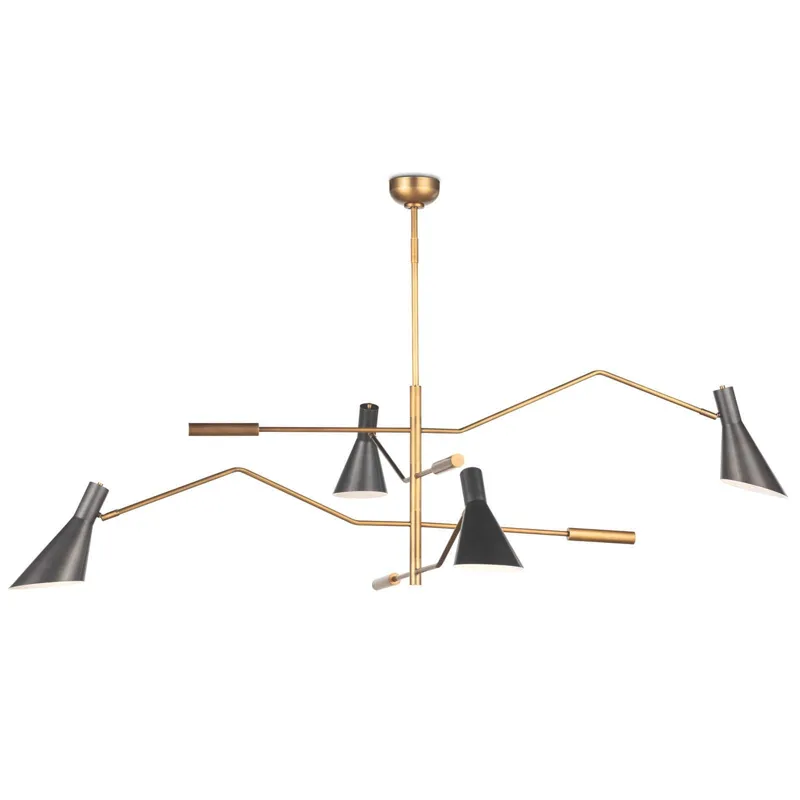 Spyder Chandelier (Blackened Brass and Natural Brass)