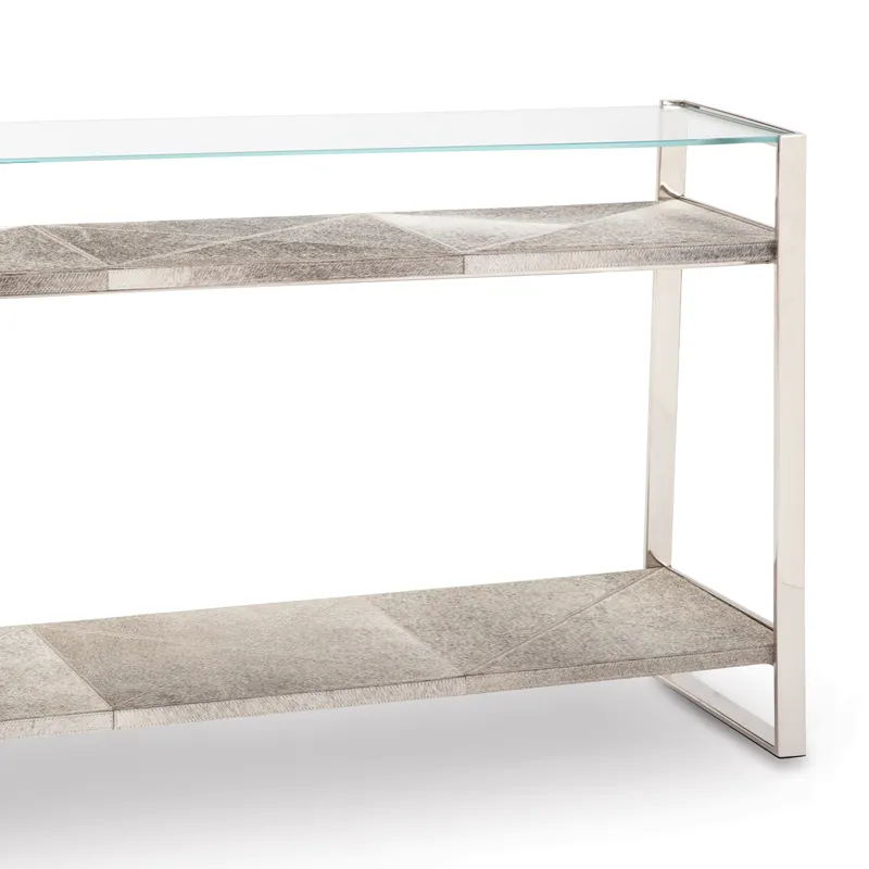 Andres Hair on Hide Console Large (Polished Nickel)