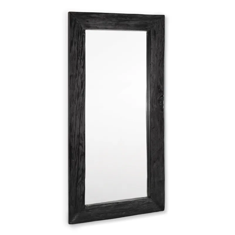 Ash Reclaimed Wood Frame Mirror (Black)