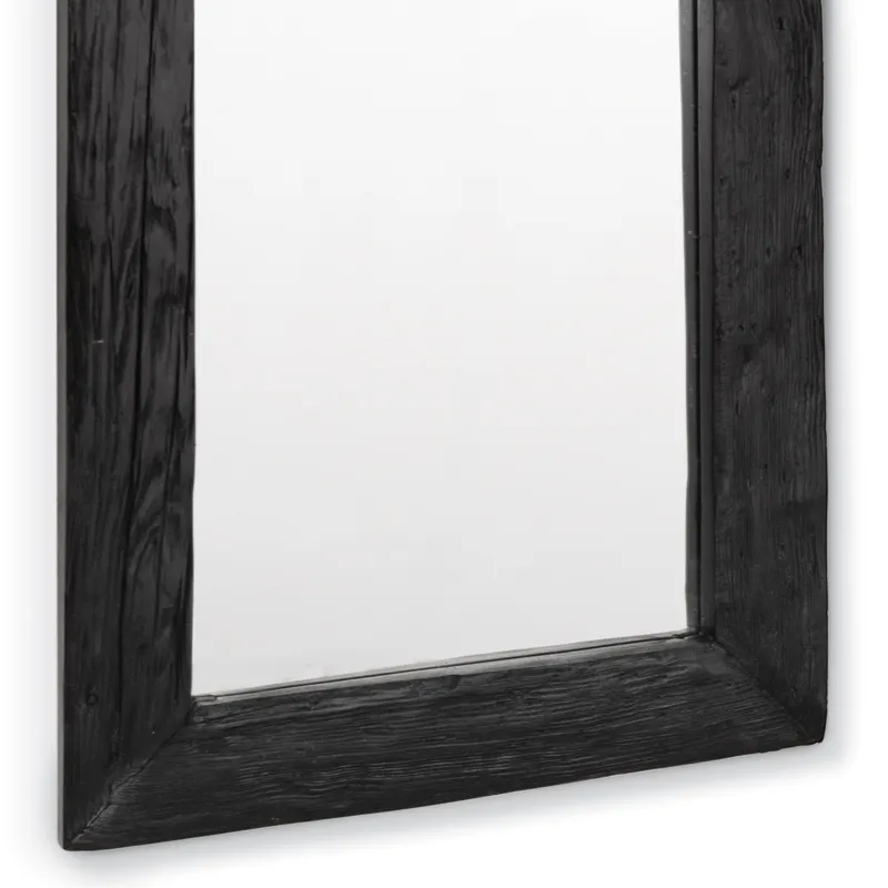 Ash Reclaimed Wood Frame Mirror (Black)