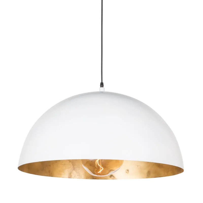 Sigmund Pendant Large (White and Gold)