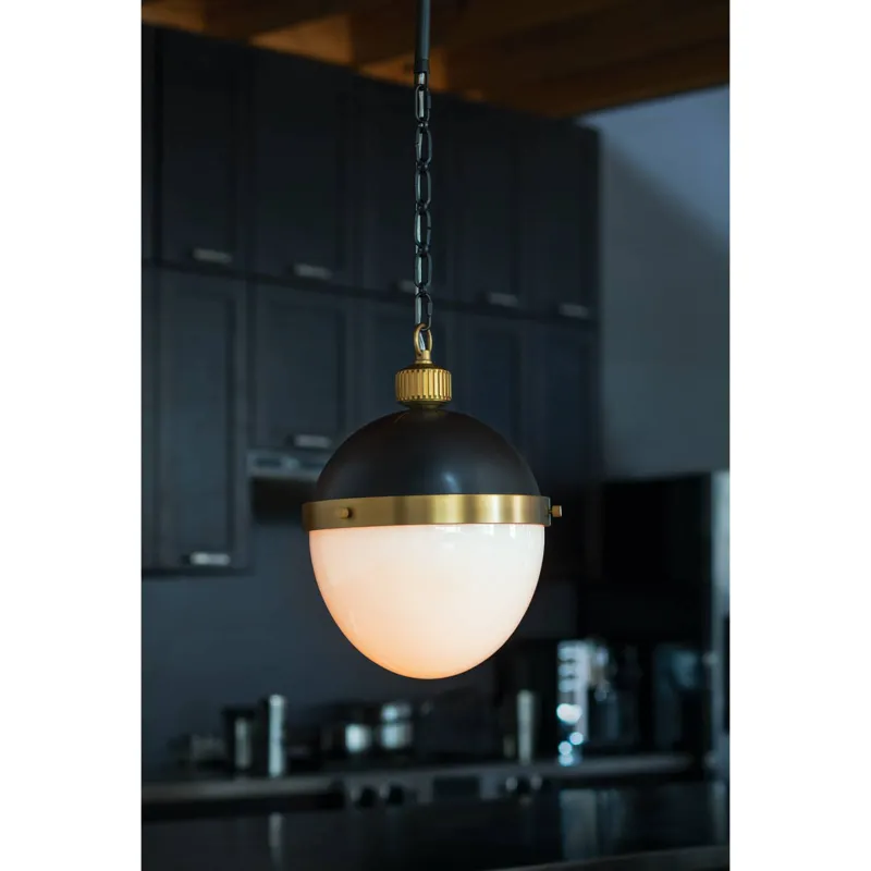 Otis Pendant Medium (Blackened and Natural Brass)